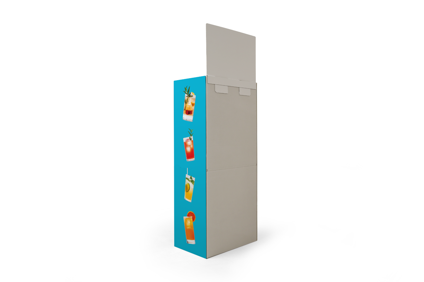 Foldable Shop Display widok pod kątem 45 stopni z prawej strony od tyłu Foldable Shop Display widok pod kątem 45 stopni z prawej strony od tyłu