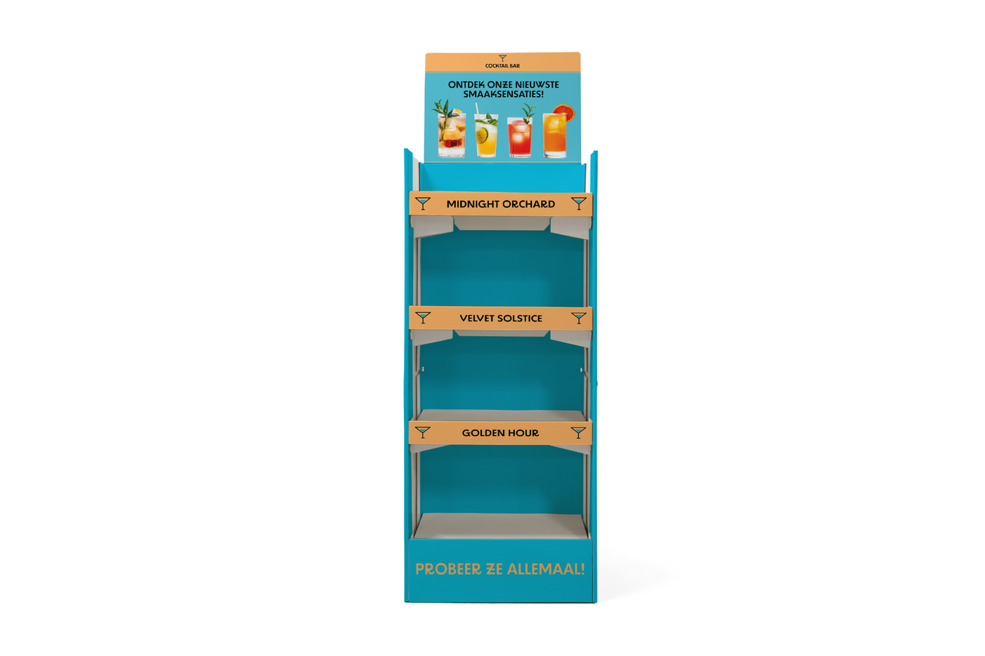 Foldable Shop Display widok z przodu Foldable Shop Display widok z przodu